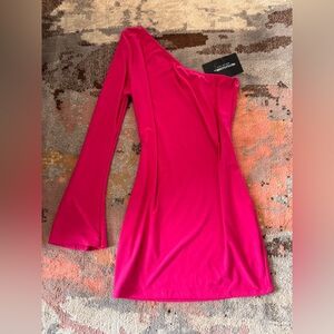 PrettyLittleThing One Sleeve Mini Bodycon Dress